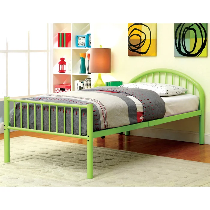 Hind Modern Full Metal Single Arch Panel Kid Bed by Furniture of America