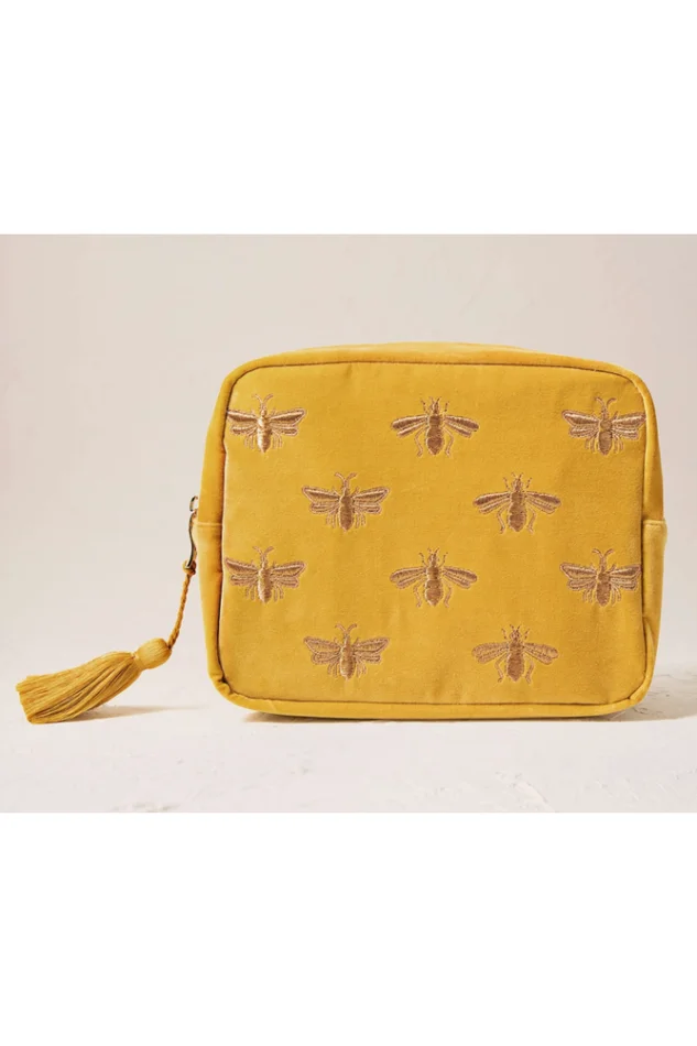 HONEY BEE MUSTARD YELLOW WASH BAG