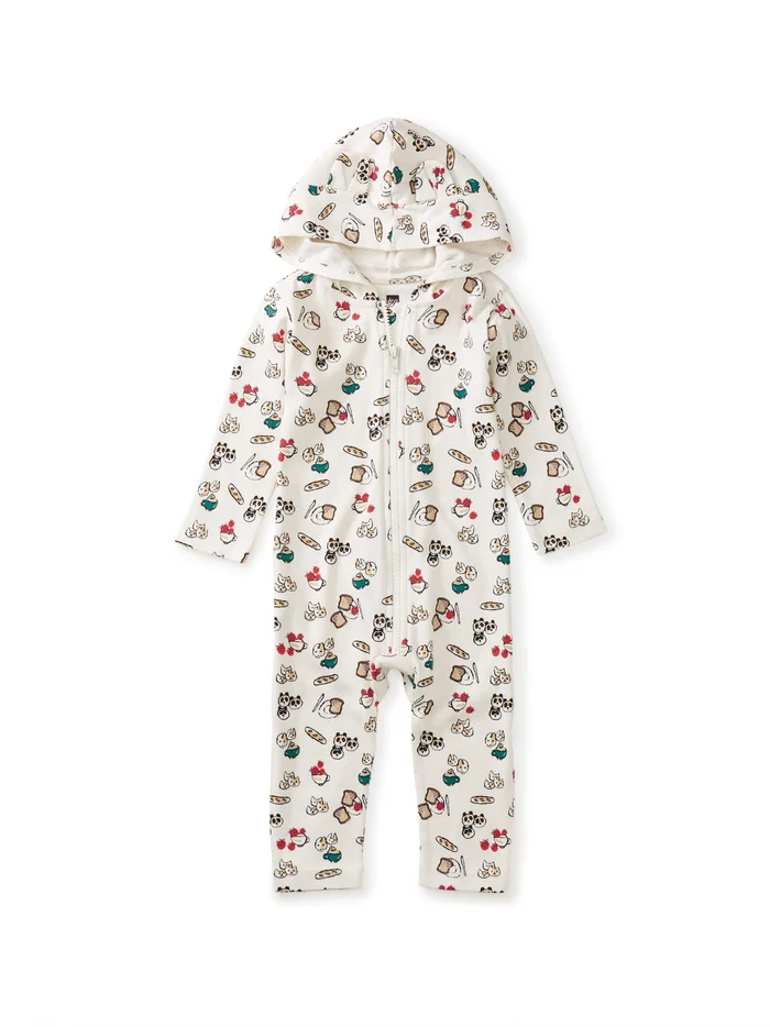 Hooded Baby Romper With Ears – Animals Cafe