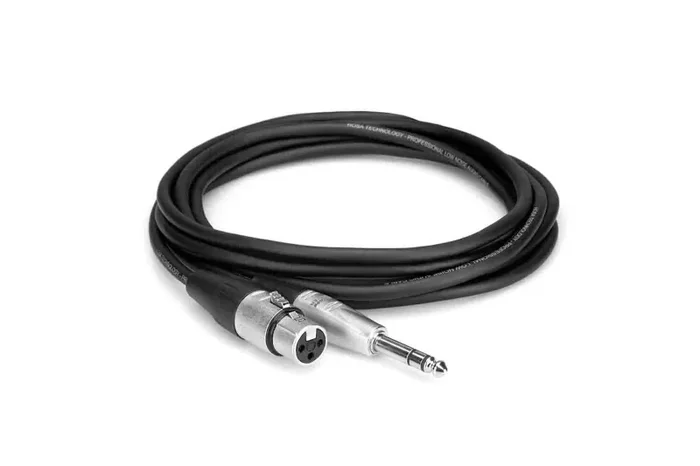 Hosa HXS-005 Pro Balanced Interconnect Cable, REAN XLR3F to 1/4 in TRS – 5 Feet