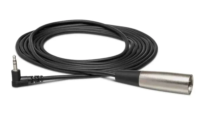 Hosa XVM-115M, XLR Male to Right Angle 3.5mm TRS Male Microphone Cable – 15 Feet