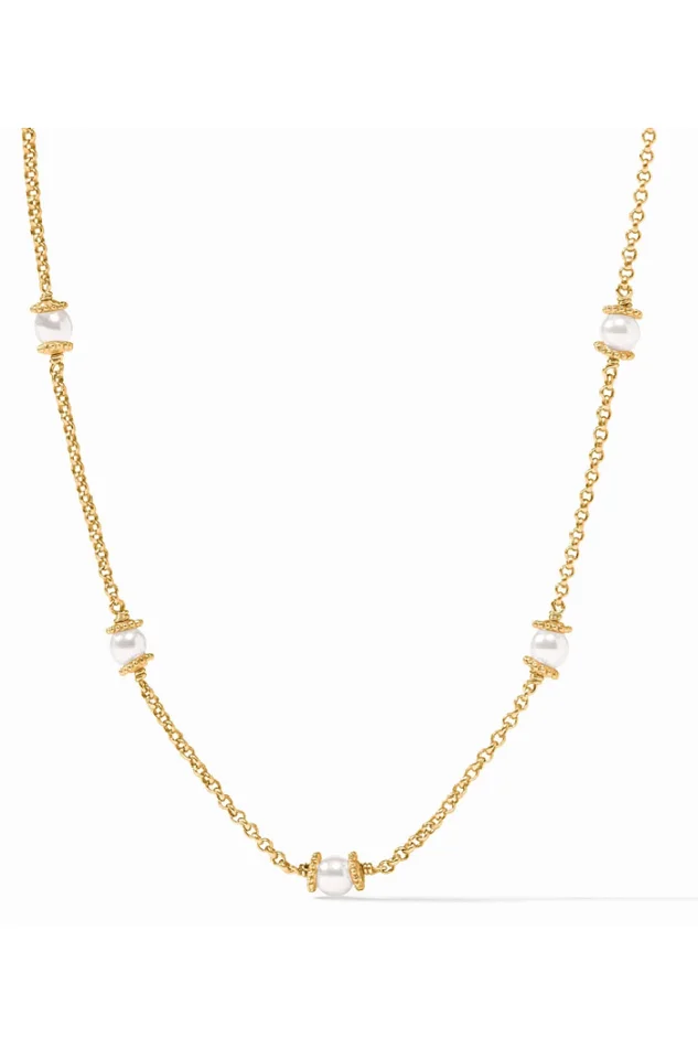 HYDRA DELICATE STATION NECKLACE-PEARL