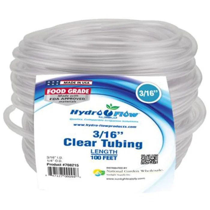 Hydro Flow Vinyl Tubing Clear – 3/16 ID x 1/4 OD