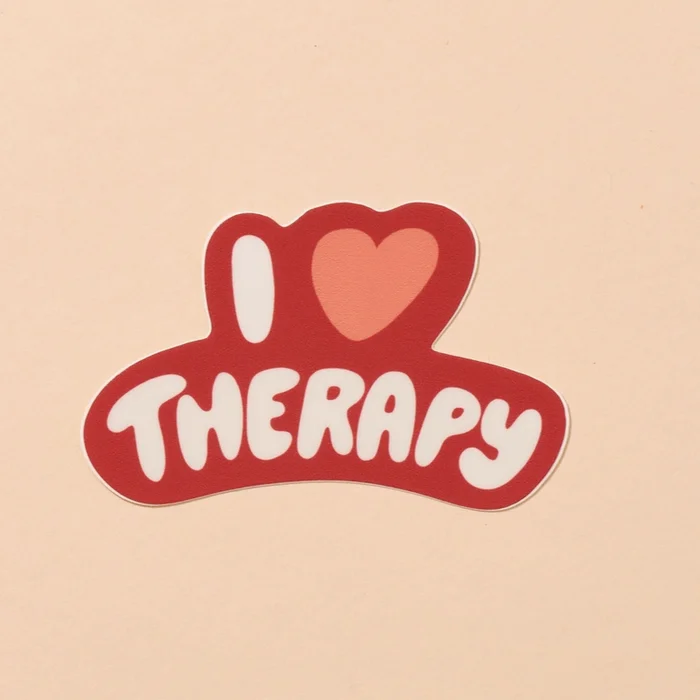 I Heart Therapy Vinyl Sticker