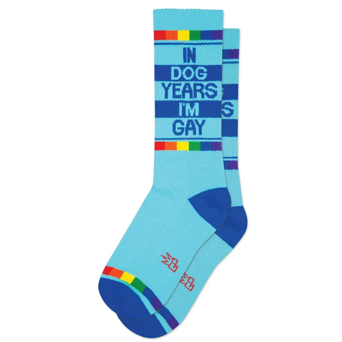 In Dog Years I’m Gay Gym Crew Socks