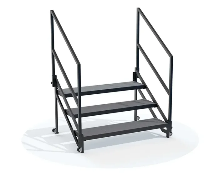 Intellistage ISSTAIR3 Fixed Stairs with Wheels and Handrails