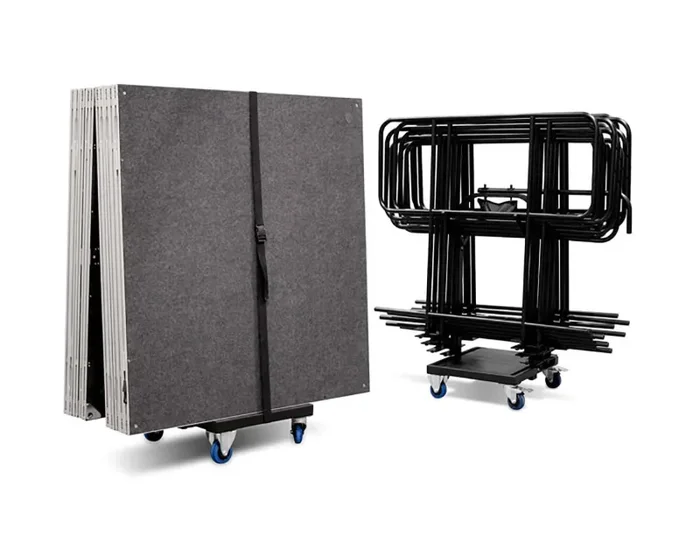 IntelliStage ISTROLLEY, Guard Rail Trolley – Supports Up To 12 Guard Rails, Platforms Or Ramp Hardware Supply