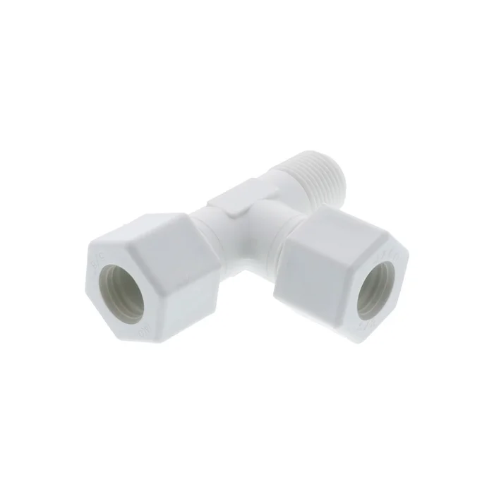 JACO 75-10-8-P-PG Polypropylene Male Run Tee 5/8 OD Tube x 1/2 MPT