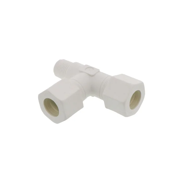 JACO 75-12-8-P-PG Polypropylene Male Run Tee 3/4 OD Tube x 1/2 MPT