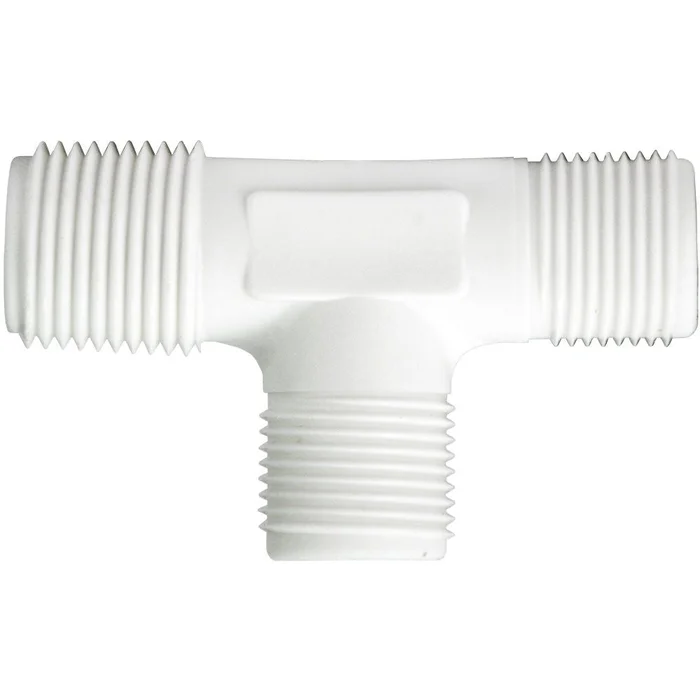 JACO 75-6-6-P Polypropylene Male Run Tee 3/8 OD Tube x 3/8 MPT