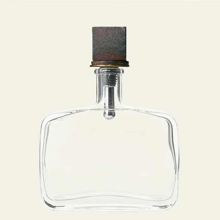 Jan Barboglio Domino Decanter With Dual Purpose Cork-Screw & Forged Square Topper