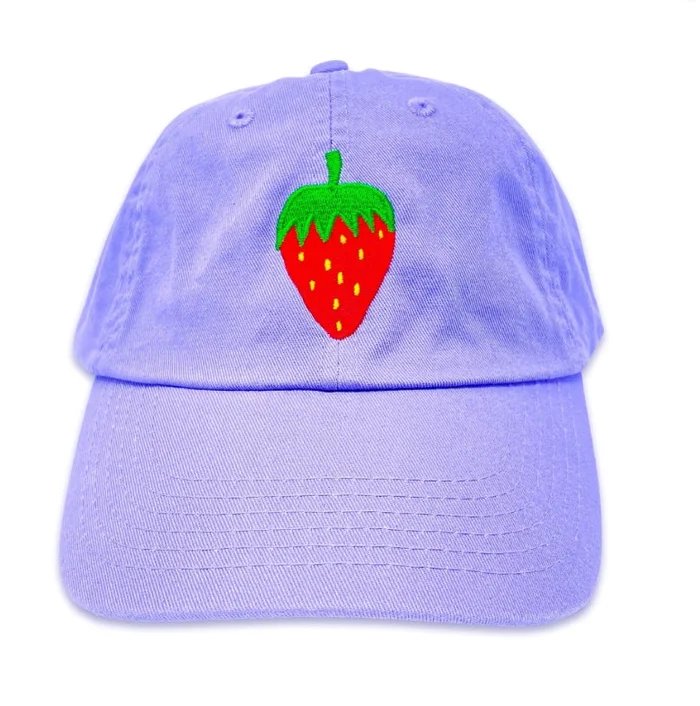 Jenny Lemons Strawberry Embroidered Hat