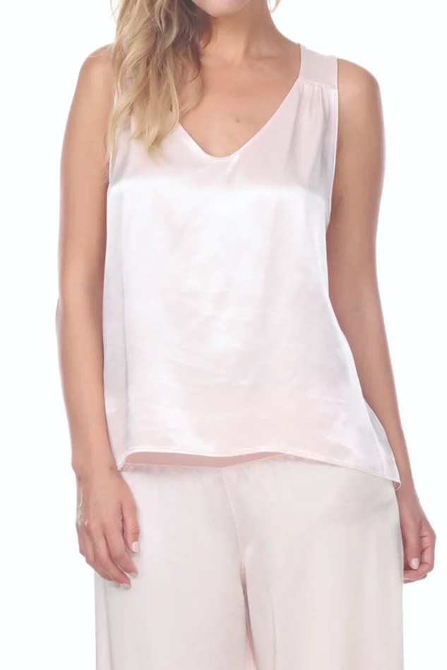 JILL V-NECK SATIN TANK