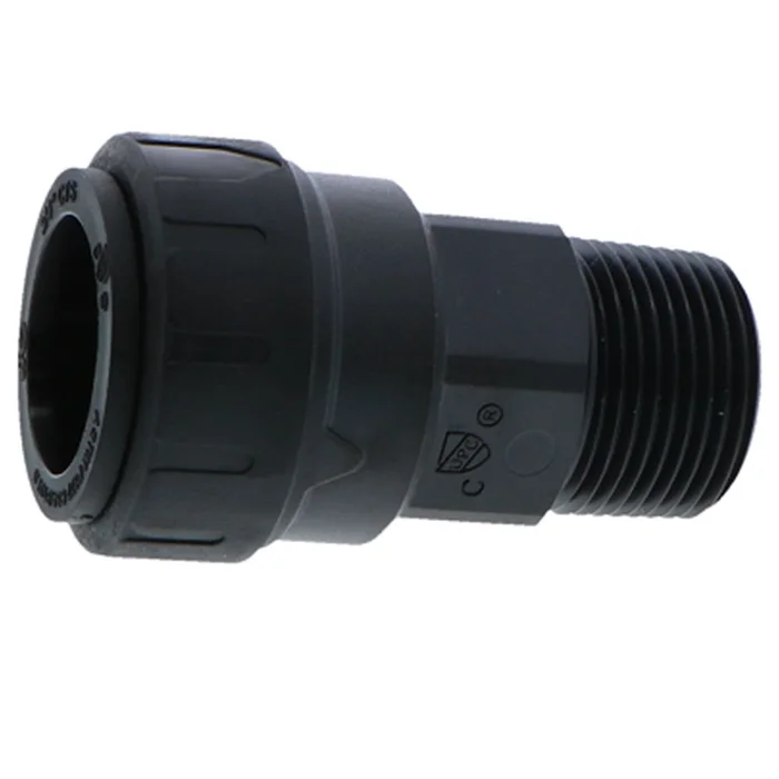 John Guest Black Male Connector – 3/4 CTS x 3/4 NPT