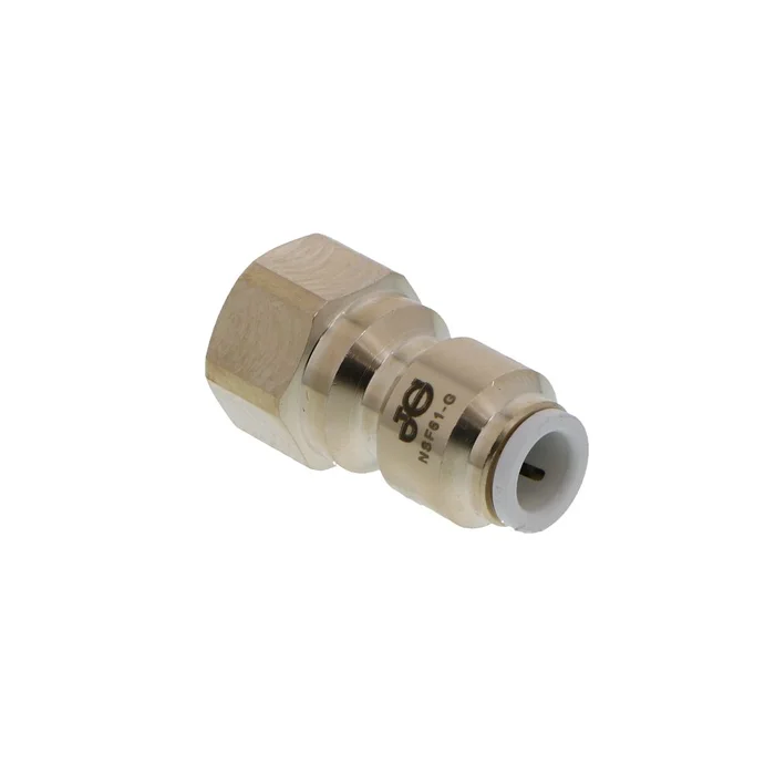 John Guest Lead Free Brass Flare Female Connector – 1/4 x 1/4 FFL