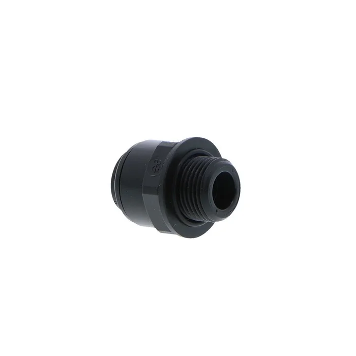 John Guest Male Connector BLACK ACETAL – 12mm x 3/8 BSPP