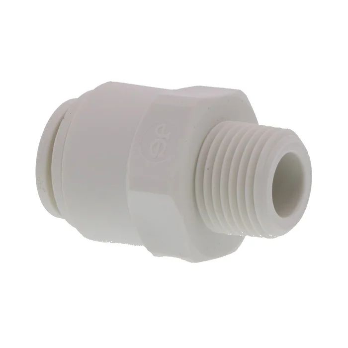 John Guest Male Connector NPTF Polypro – 1/2 x 3/8 NPTF