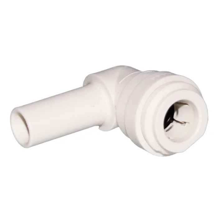 John Guest Stem Elbow Connector Polypro – 1/4 Stem x 1/4