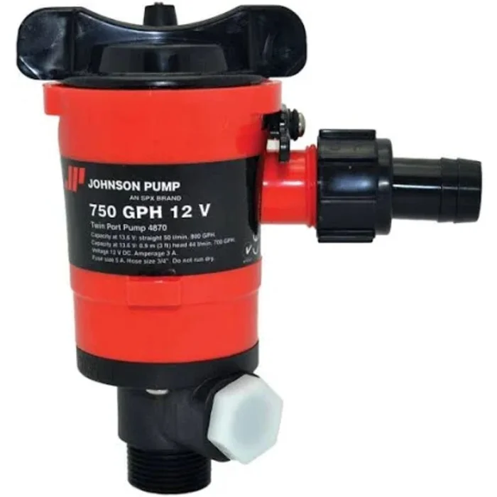 Johnson Pump – Marine Twin Port Aerator Pump 750 GPH