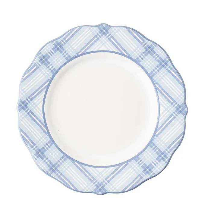 Juliska Chambray Tartan Dessert/Salad Plate