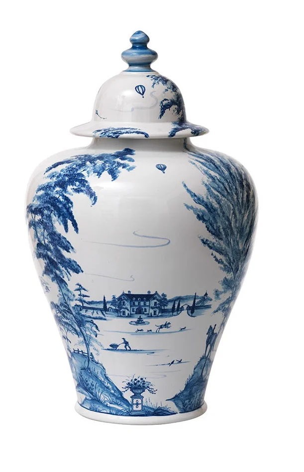 Juliska Country Estate 17″ Ginger Jar, Delft