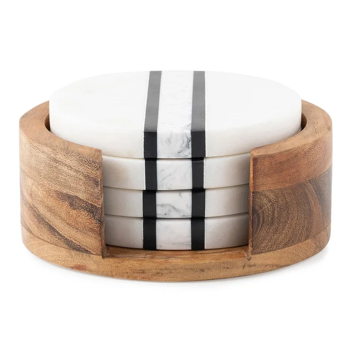 Juliska Stonewood Stripe Coaster Set