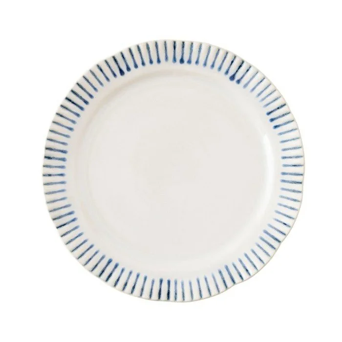 Juliska Wanderlust Indigo Sitio Stripe Salad Plate