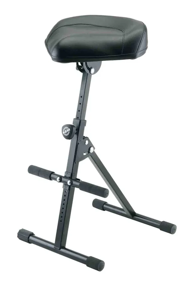 K&M Pneumatic Stool – Black Leather