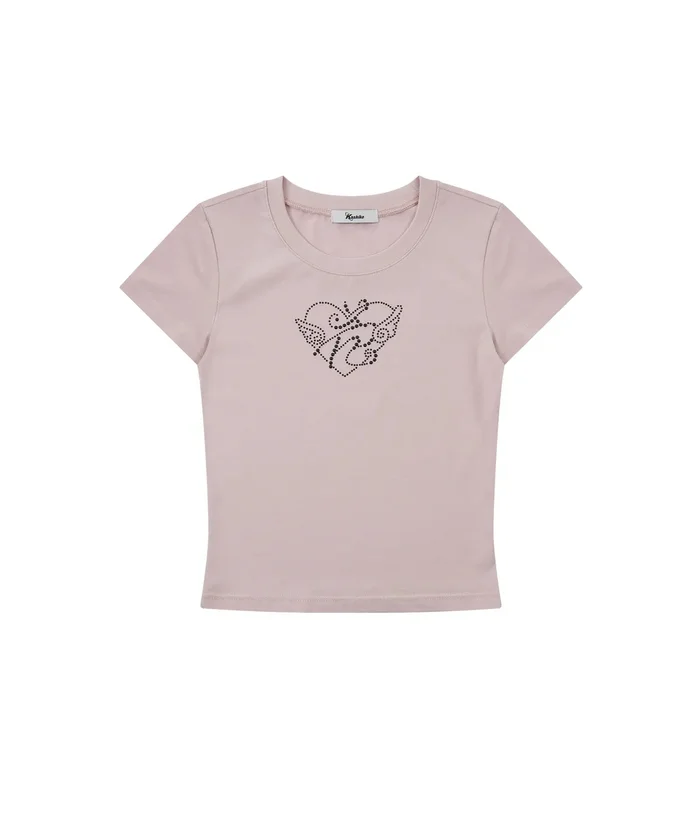 Kashiko Flower Heart Baby Tee