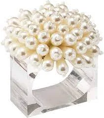 Kim Seybert Zinnia Pearl Napkin Ring