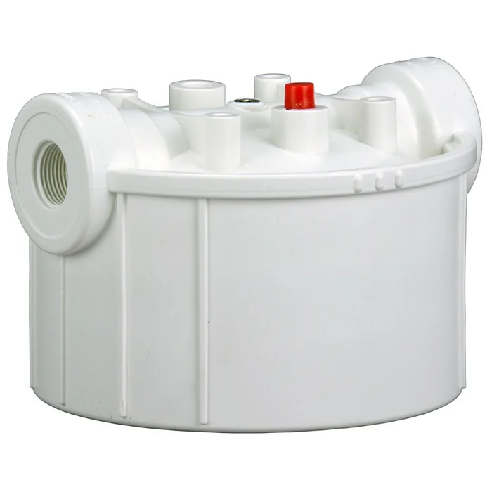 Kinetico 300-210-8 White Keystone 4.5″ Diameter Cap with 1/4″-18 NPT Gauge Hole