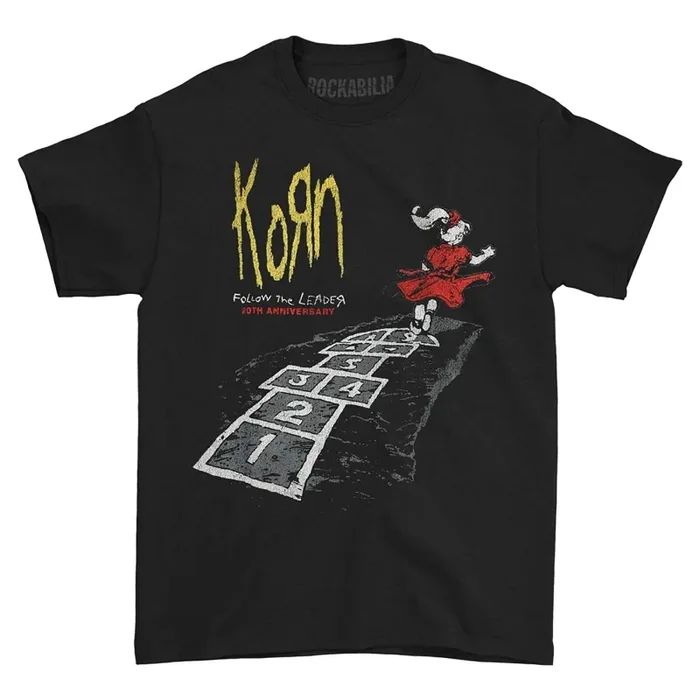Korn: Follow The Leader 20th Anniversary Shirt – Black