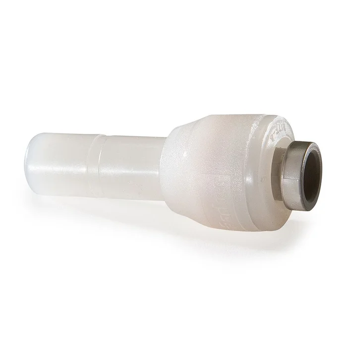 Kynar PVDF Stem Connector – 1/4 x 3/8 Stem