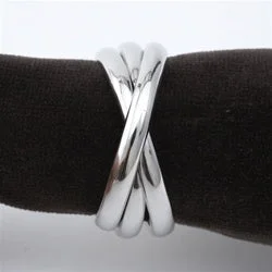 L’Objet 3 Ring Platinum Napkin Rings, Set Of 4