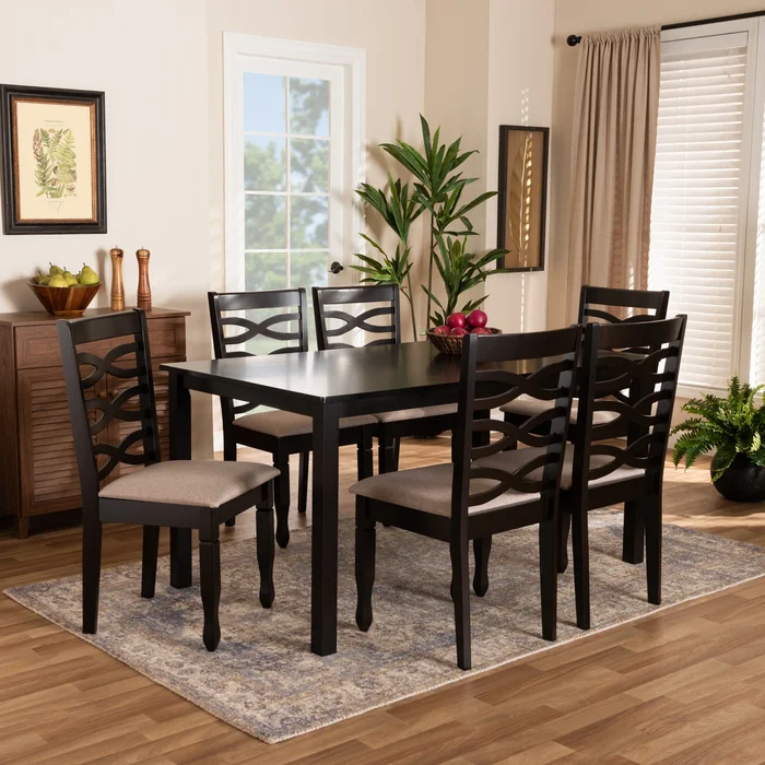 Lanier Modern and Contemporary 7-Piece Dining Set