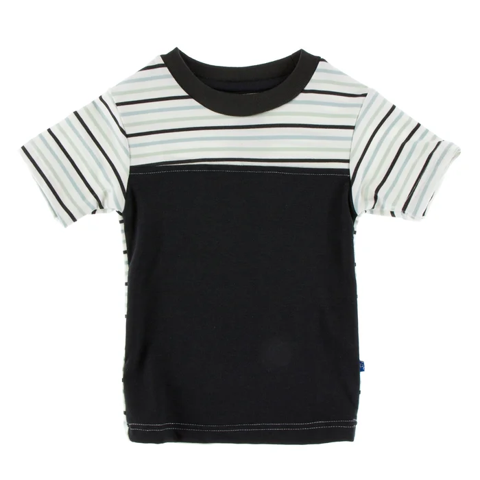 Last One – 2T: Performance Jersey Yoke Tee (Short Sleeve) – Zebra with Tuscan Afternoon Stripe