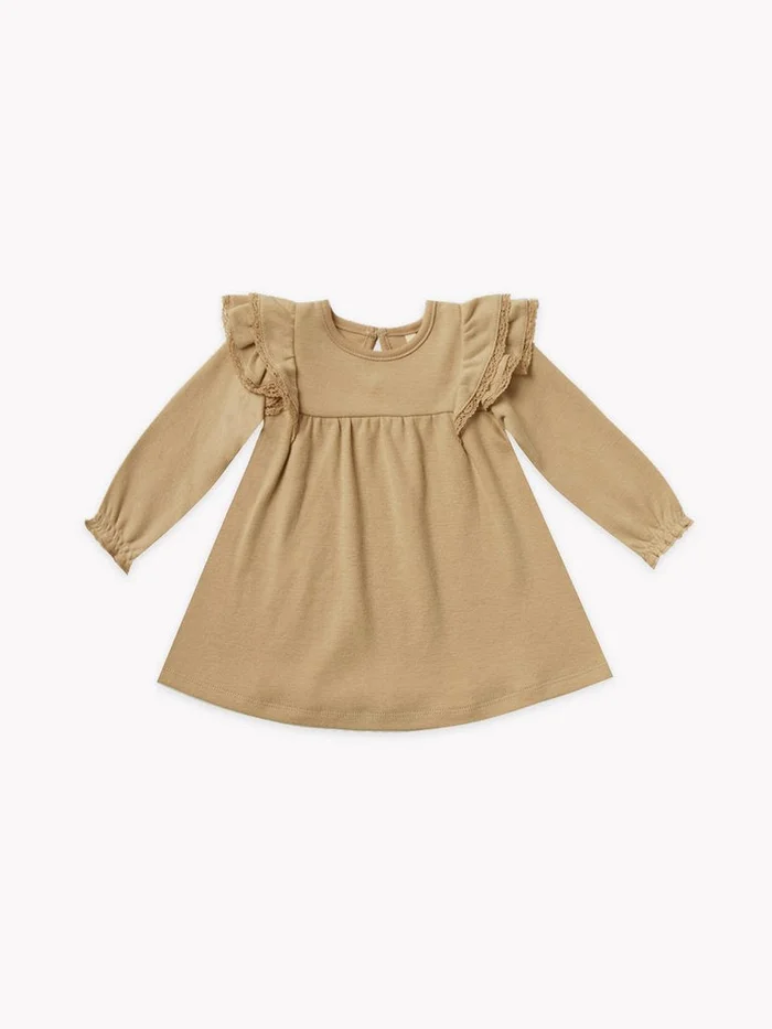 Last One – Size 0/3M: Flutter Dress – Honey