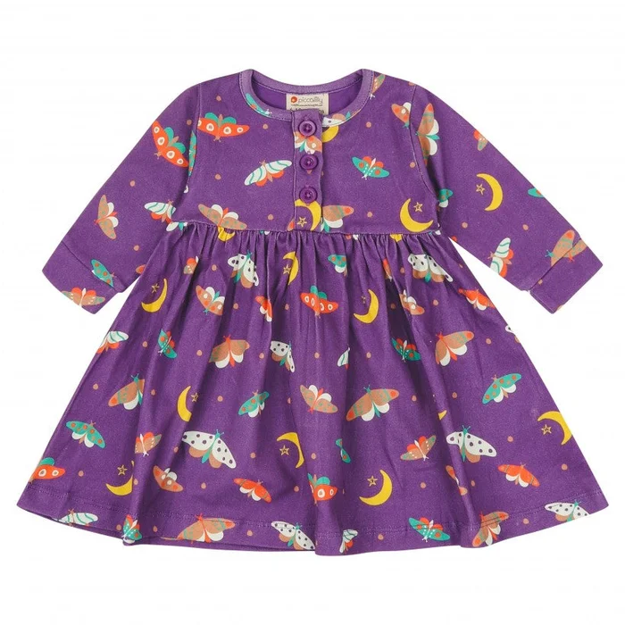Last One – Size 6/12M: Dress (Button Front) – Moonlight Moth