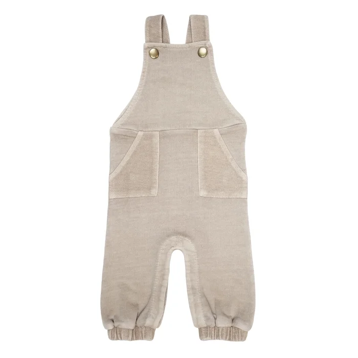 Last One – Size 9/12M: Coverall French Terry (Overalls) – Oatmeal