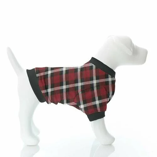 Last One – Size XS: Dog Tee – Crimson Plaid 2020