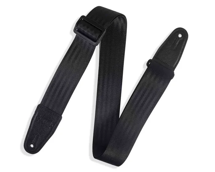 Levy’s Leathers M8SB-BLK 2” Wide Seatbelt Guitar Strap – Black