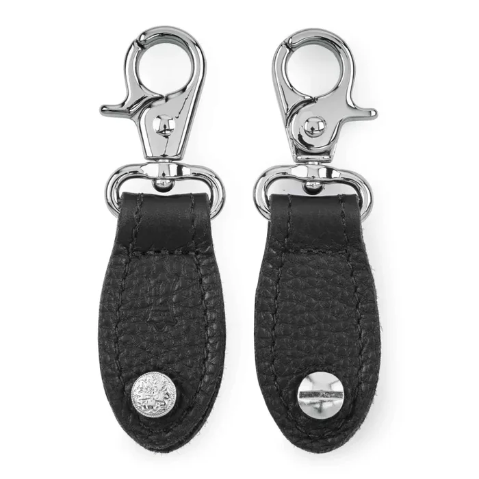 Levy’s Leathers TPCS03-BLK Pair of Handbag Guitar Strap Converters with Chrome Hardware – Black