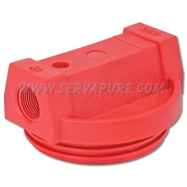 LIMITED QUANTITIES – NO REPLACEMENT – Pentek 154003, 3/4” In/Out, Red High Temperature Cap, No PR for High Temperature Housings