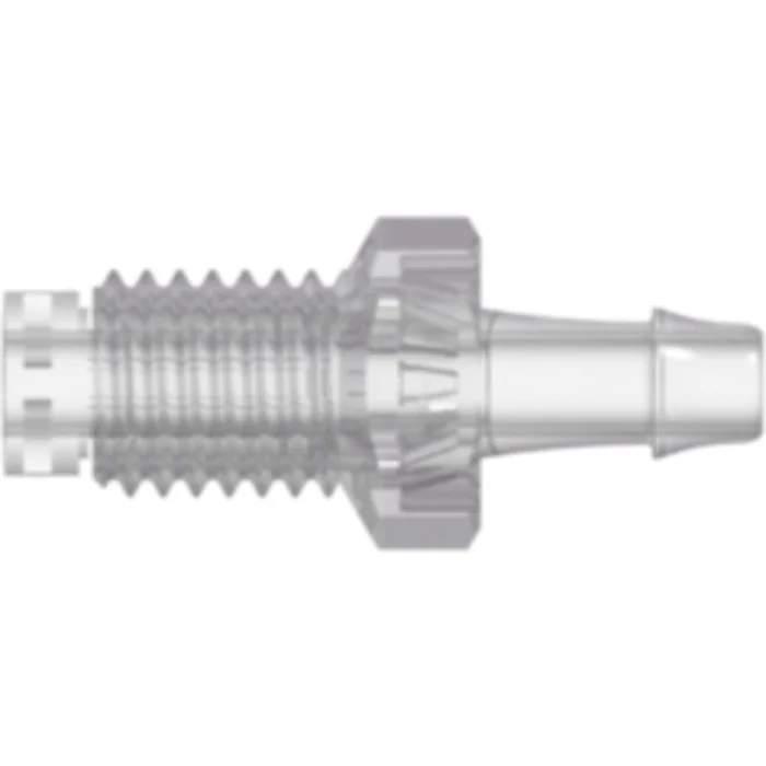 LinkTech 1/4-28 UNF Bottom Sealing Rotating Thread w/ 5/16″ Hex to 500 Series Barb, 1/8″ (3.2 mm) ID Tubing
