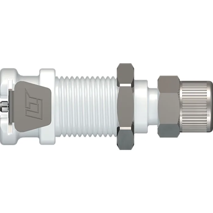 LinkTech 20AC Series Panel Mt. Female, Non-valved, 1/4″ PTF, Natural Acetal