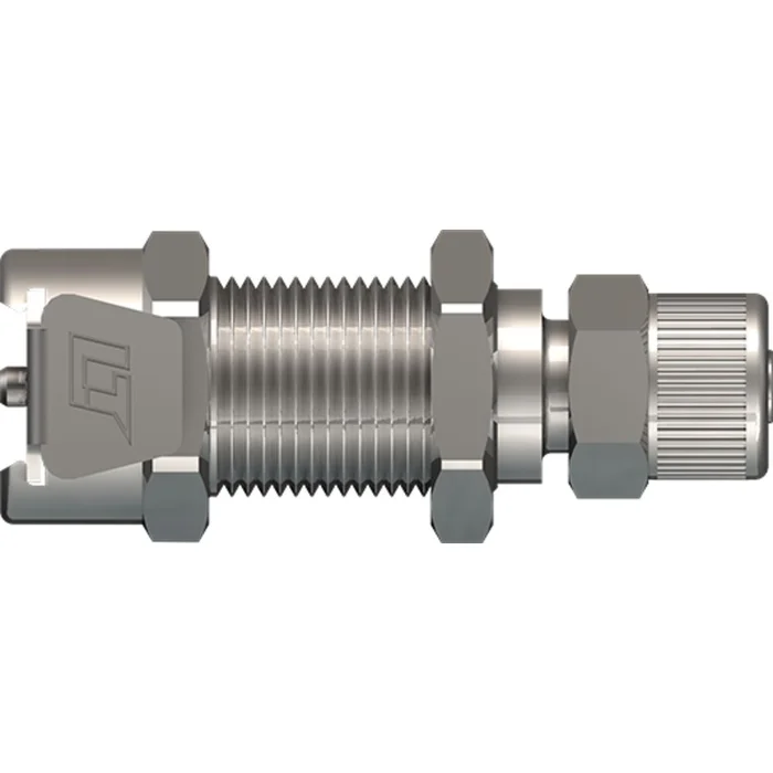 LinkTech 20CB Series Panel Mt. Female, Non-valved, 1/4″ PTF, Chrome Brass