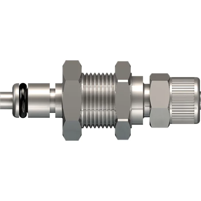 LinkTech 20CB Series Panel Mt. Male, Valved, 1/4″ PTF, Chrome Brass, Buna N