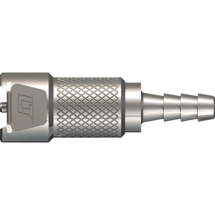 LinkTech 20CB Series Straight Female, Valved, 3/16″ HB, Chrome Brass, Buna N