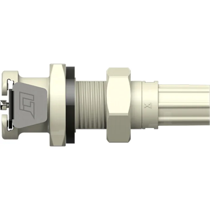 LinkTech 20PP Series Panel Mt, Gasket Seal Socket Female, Valved, 1/4-28 Flat Bottom Port, Polypropy