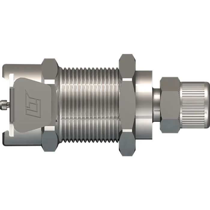 LinkTech 40CB Series Panel Mt. Female, Non-valved, 1/4″ PTF, Chrome Brass